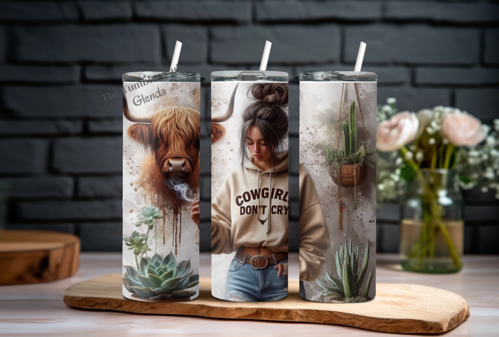 20oz Cowgirls Don't Cry Tumbler