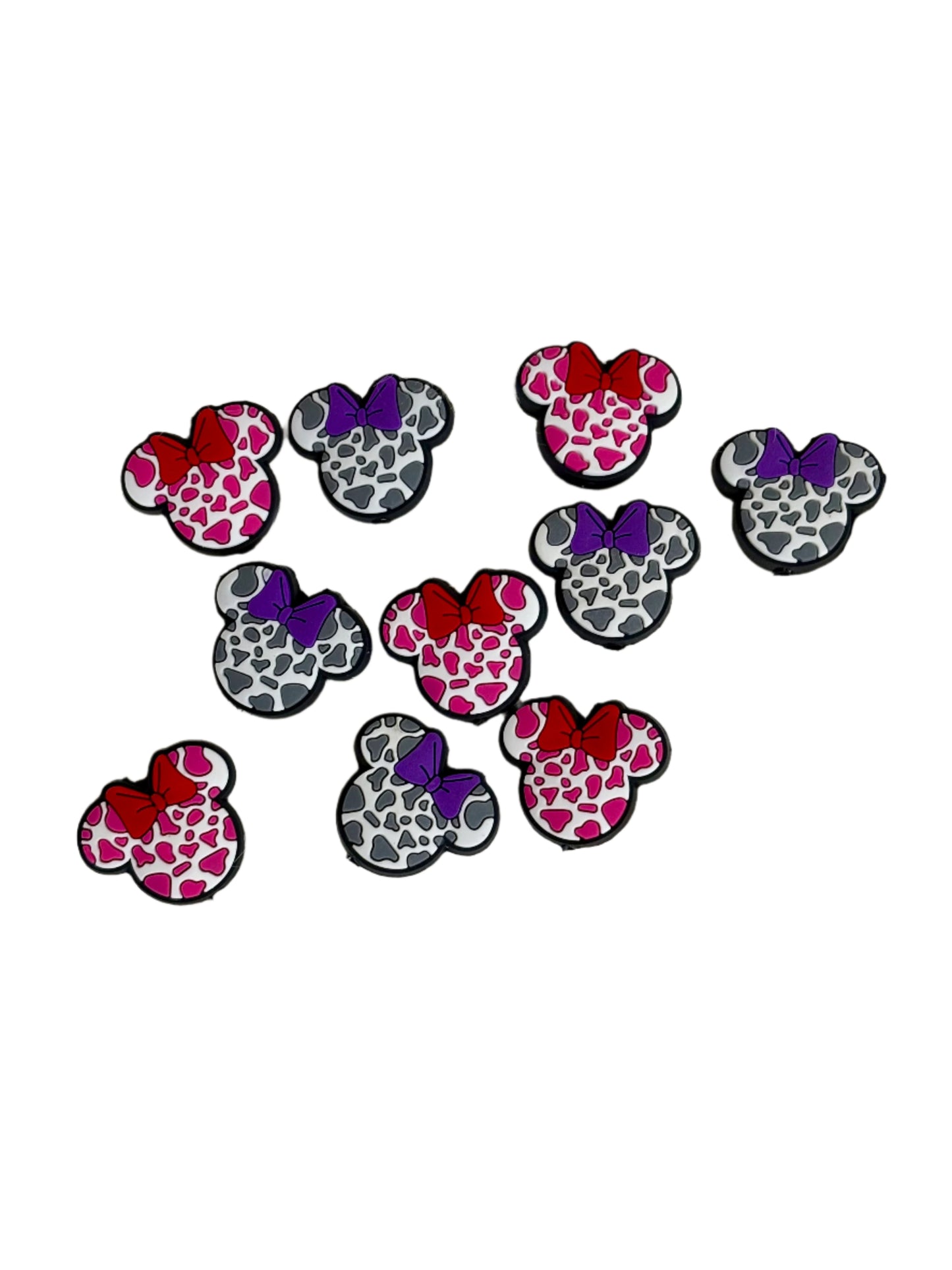 Cow Print Minnie Focal Bead