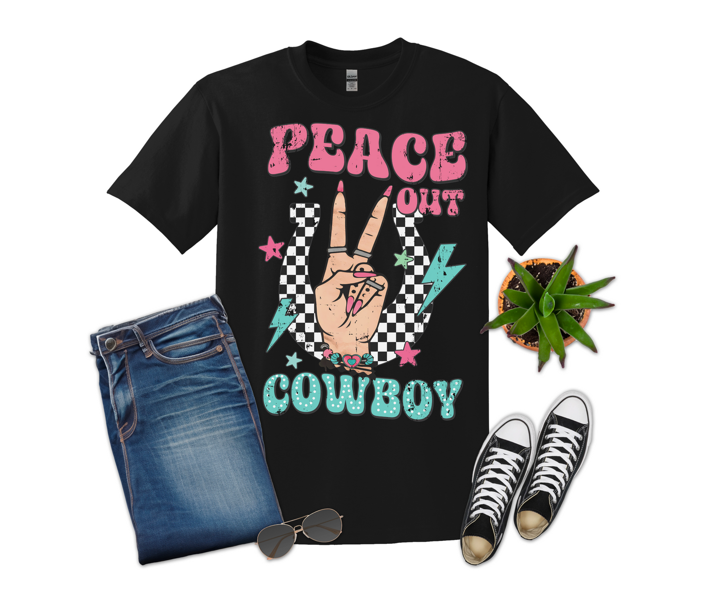 Peace Out Cowboy T-shirt