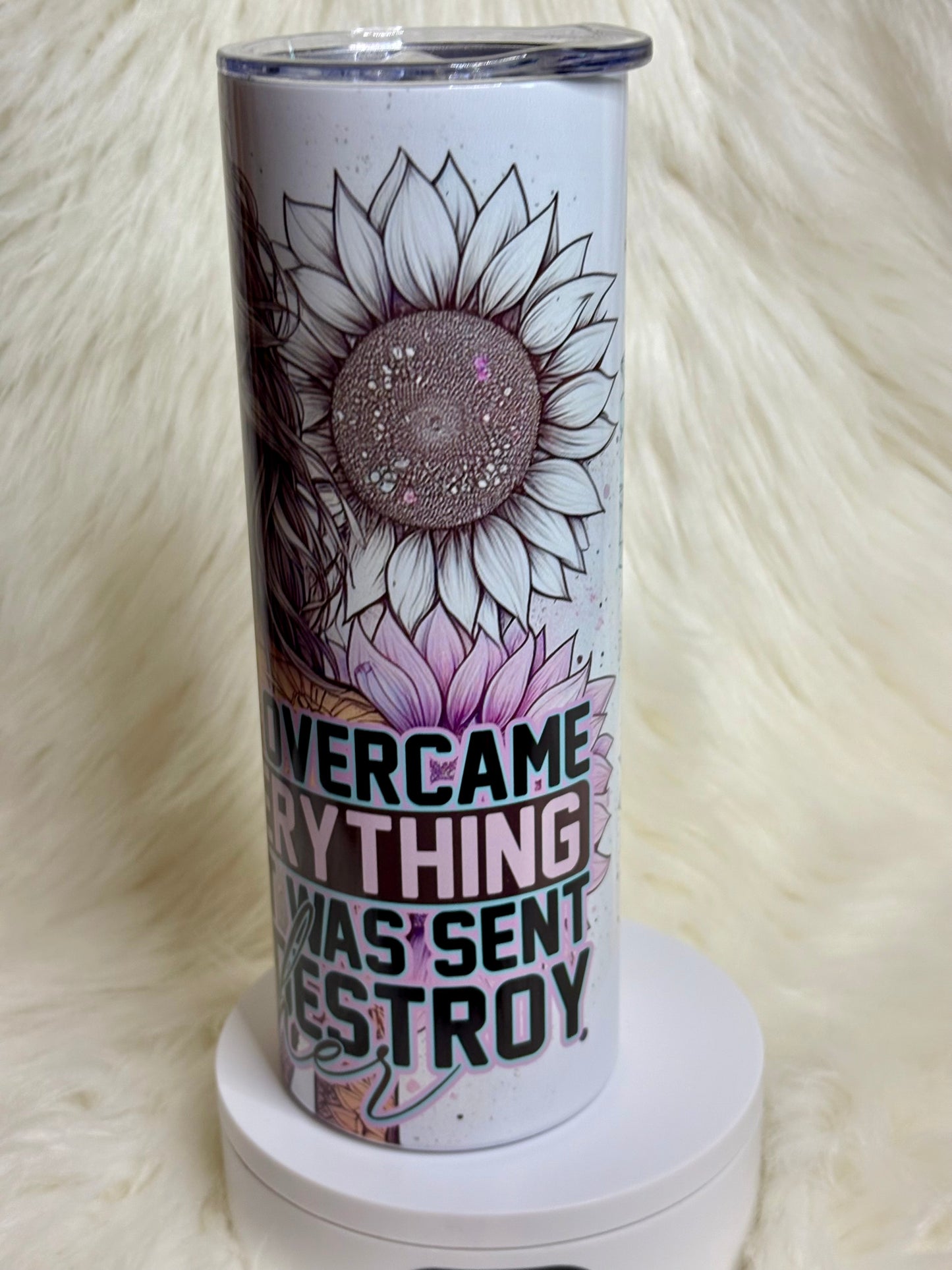 20oz She Overcame Everything Inspirational Tumbler