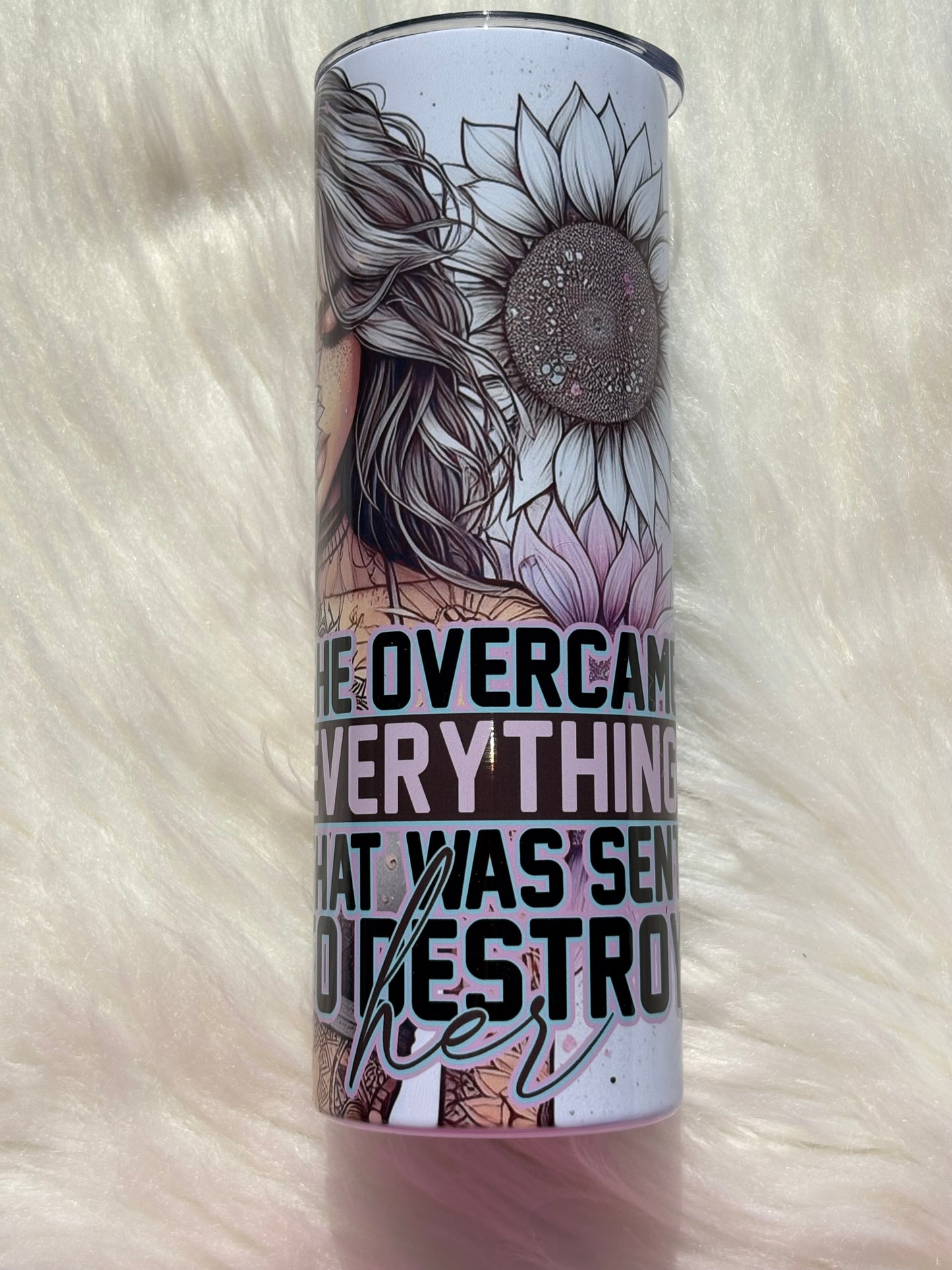 20oz She Overcame Everything Inspirational Tumbler