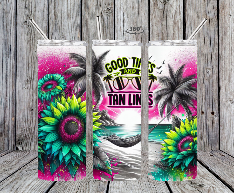 20oz Good Times Tan Lines Tumbler