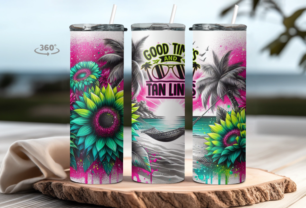 20oz Good Times Tan Lines Tumbler