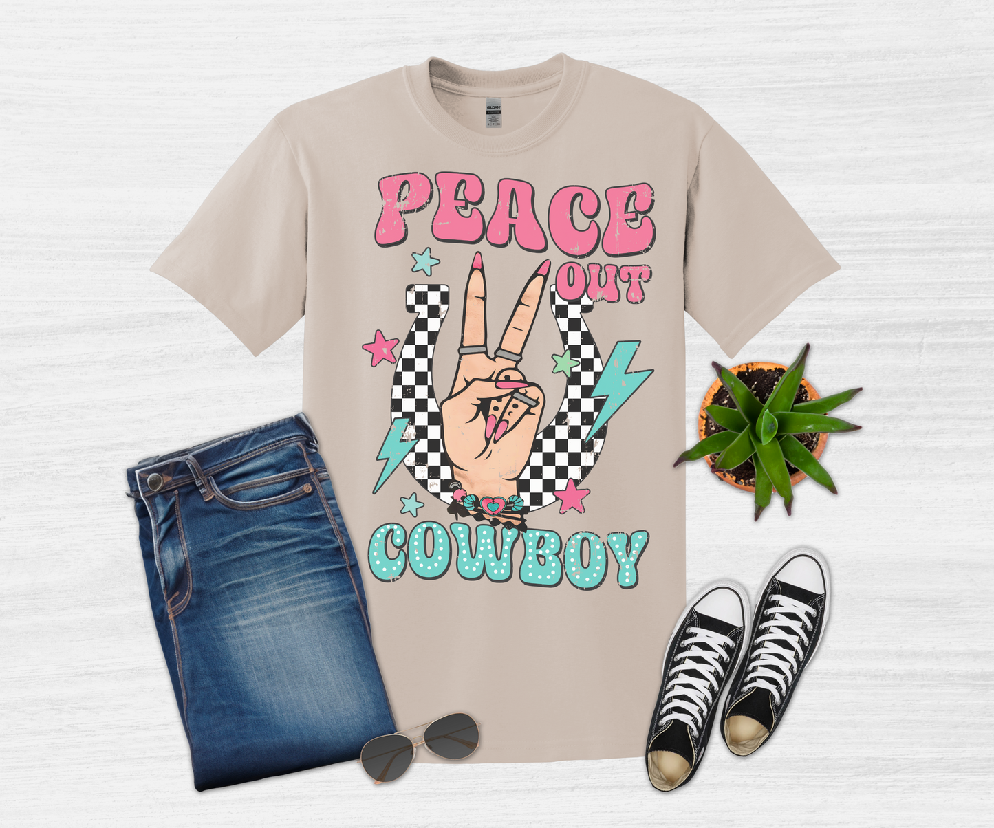 Peace Out Cowboy T-shirt