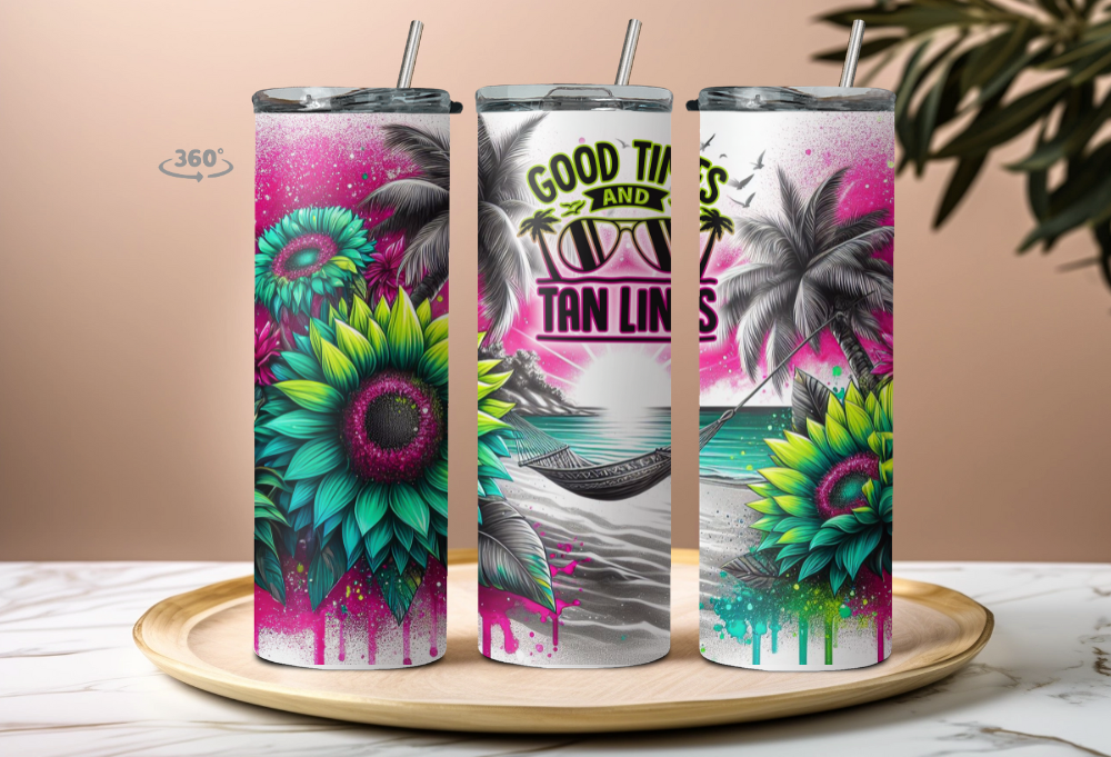 20oz Good Times Tan Lines Tumbler