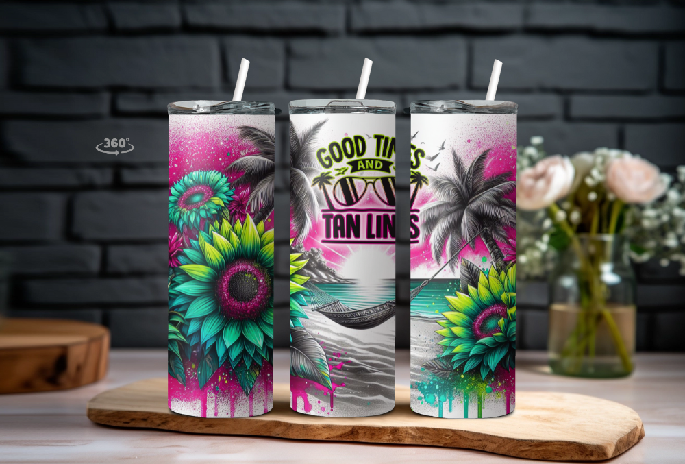 20oz Good Times Tan Lines Tumbler