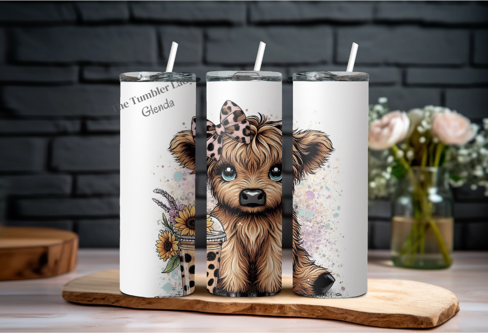 20oz Cute Cow Tumbler