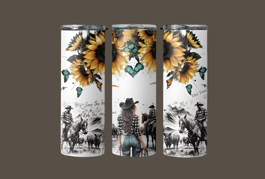 20oz Save The Horse Ride A Cowboy Western Tumbler