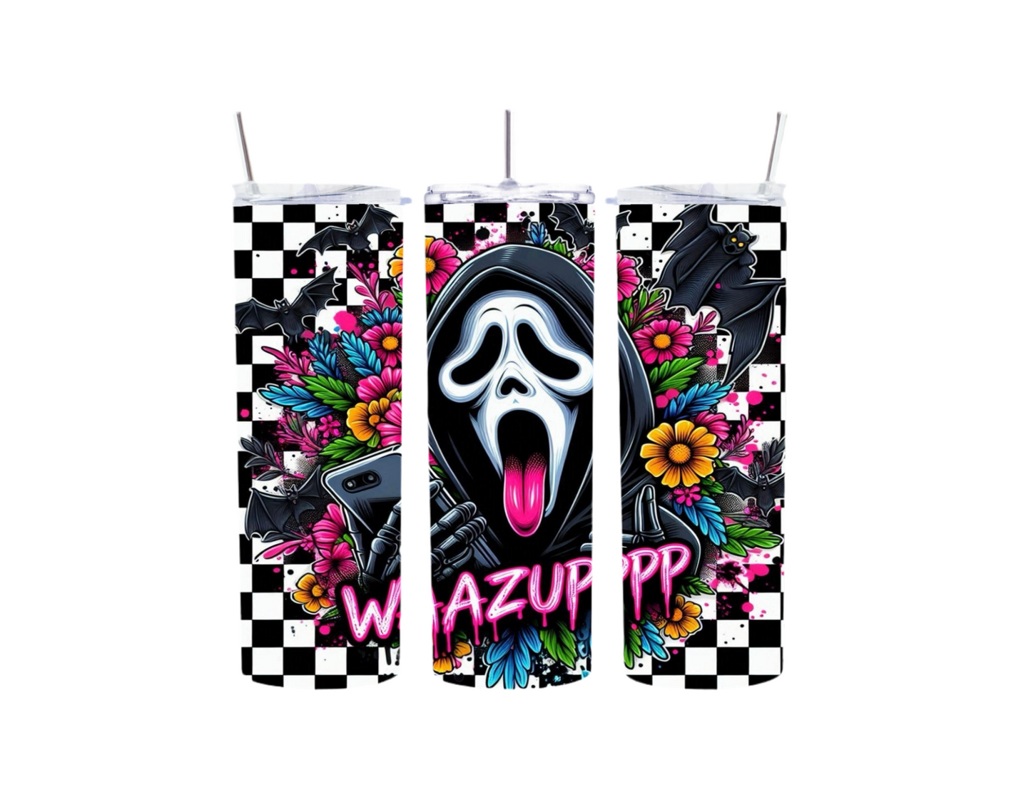 20oz Ghost Face Cute Tumbler