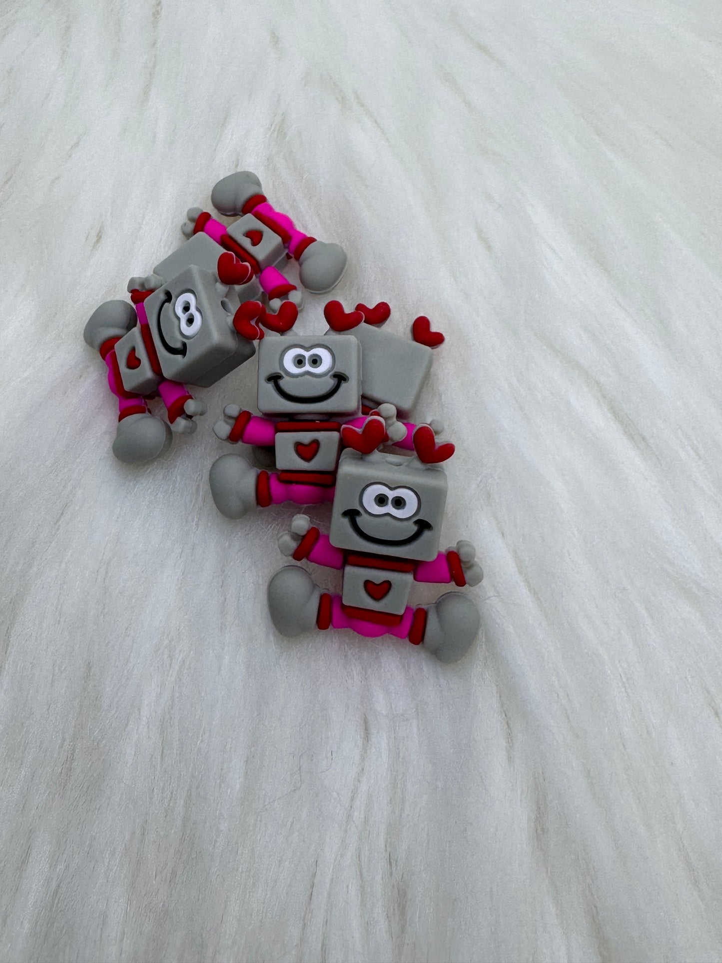 3D Heart Robot Focal Bead