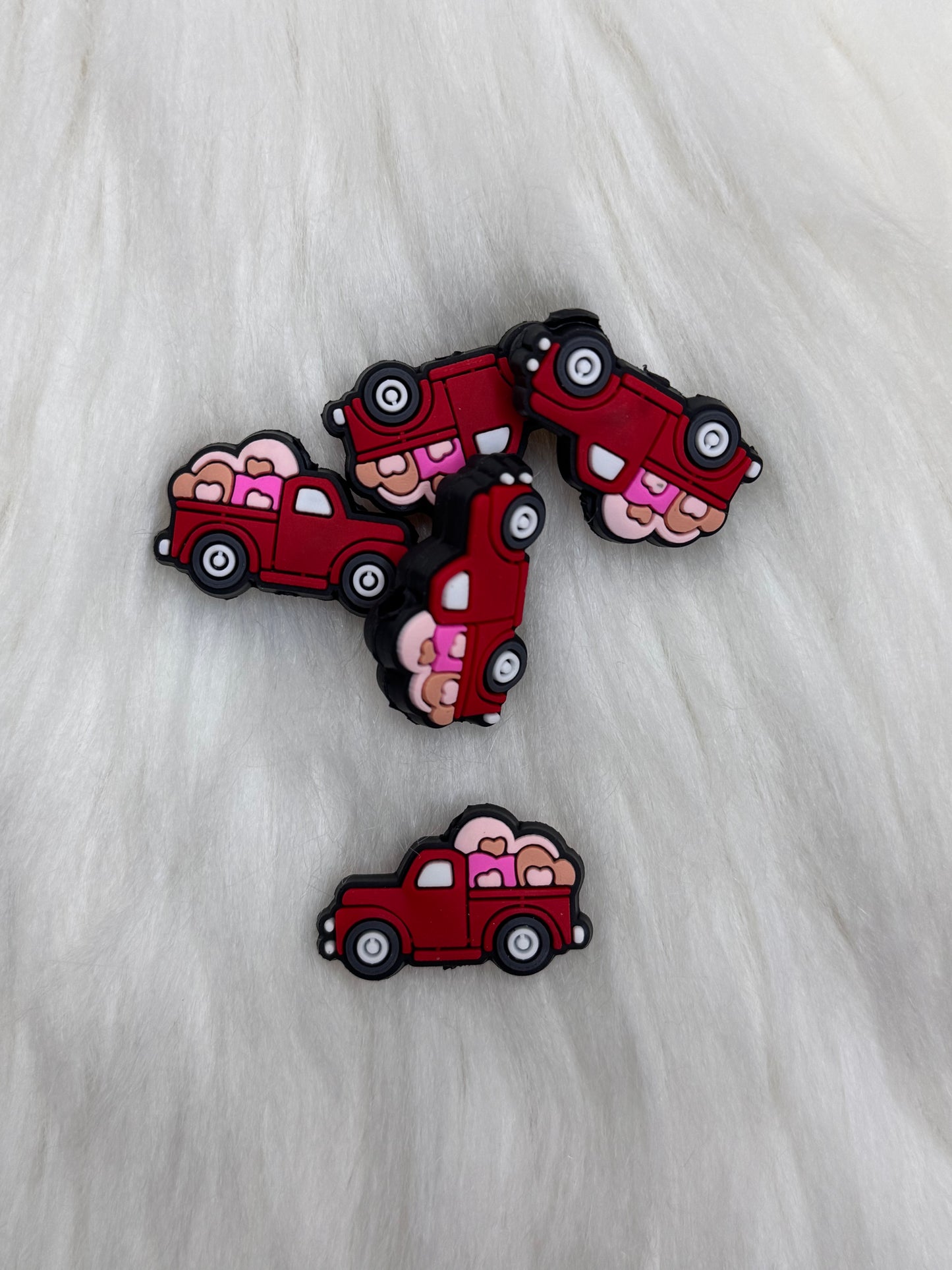 Red Heart Truck Focal Bead