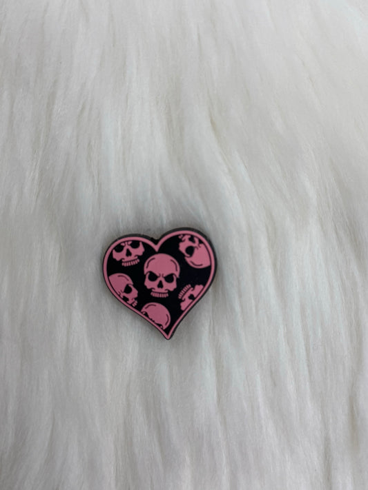 Heart w/ Skulls Focal Bead