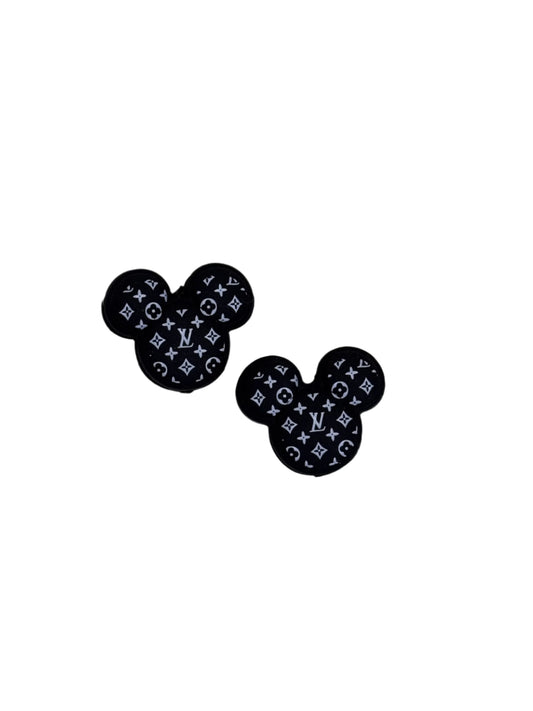 Mickey With LV Print Focal Bead