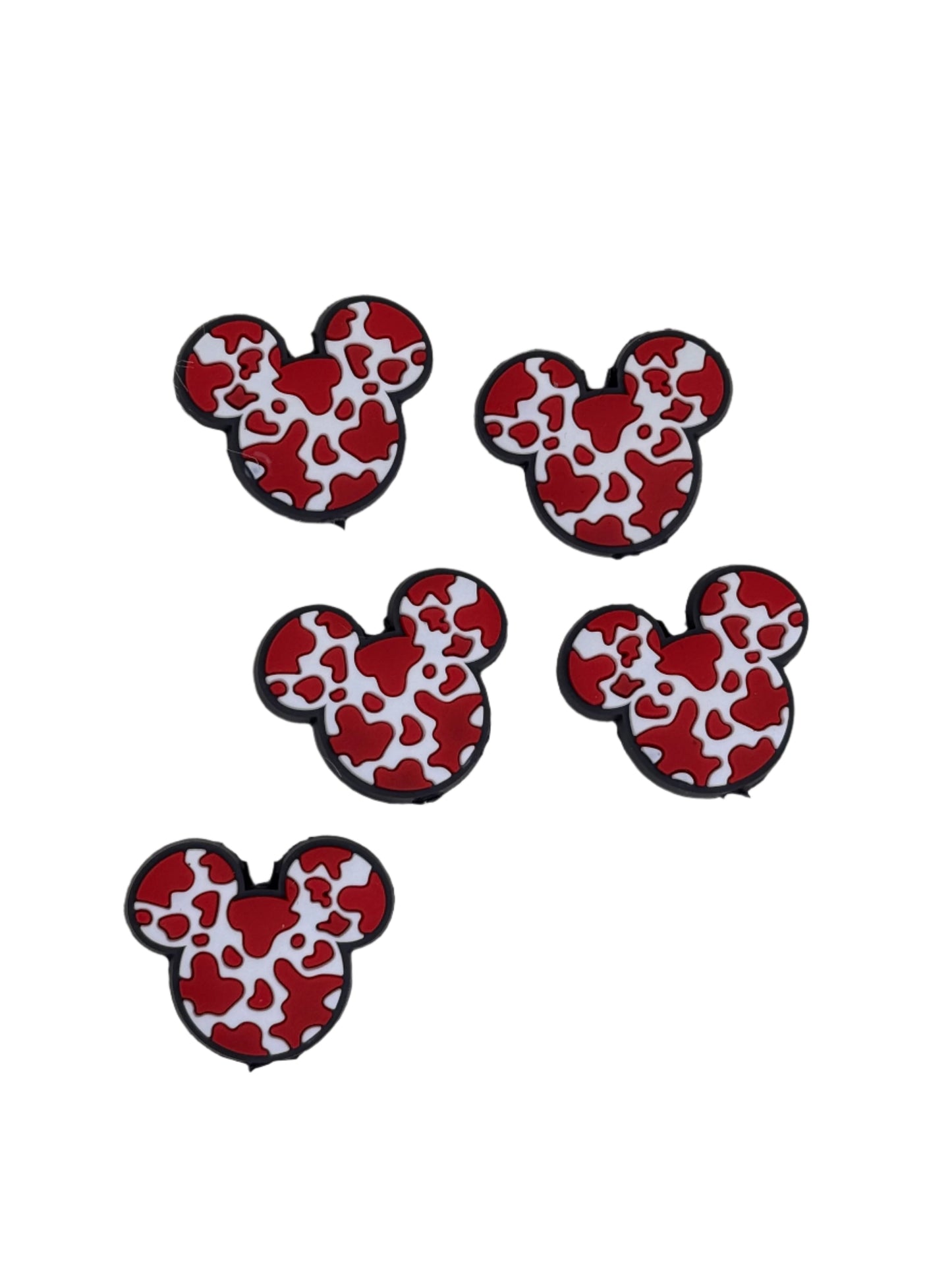 Cow Print Mickey Focal Bead