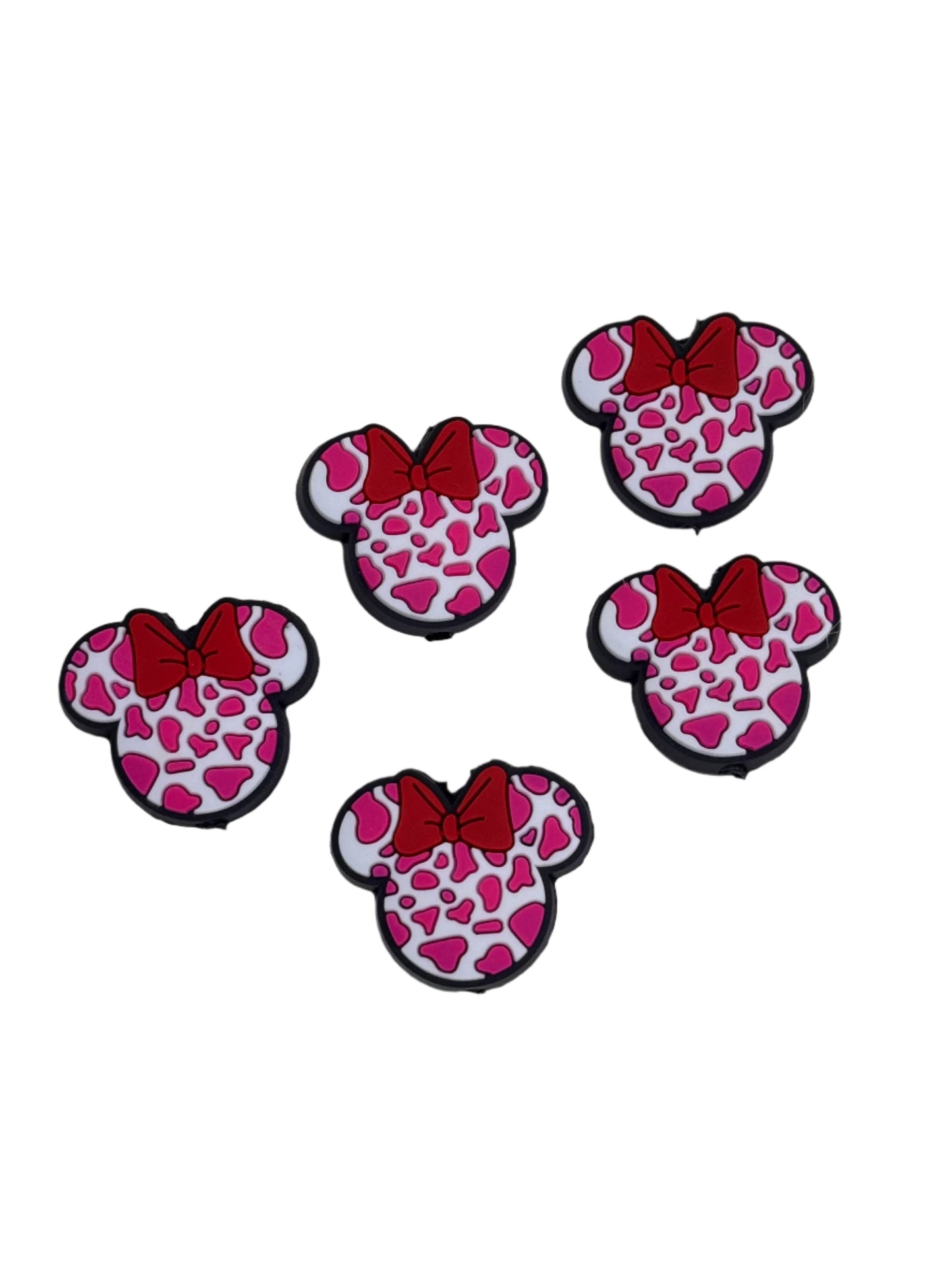 Cow Print Minnie Focal Bead