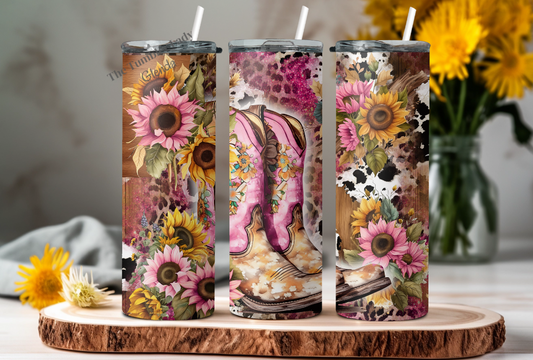 20oz Pink Loving Cowgirl Tumbler