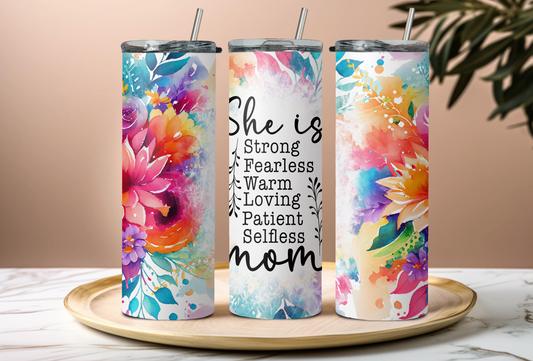 20oz She Is Mom Tumbler