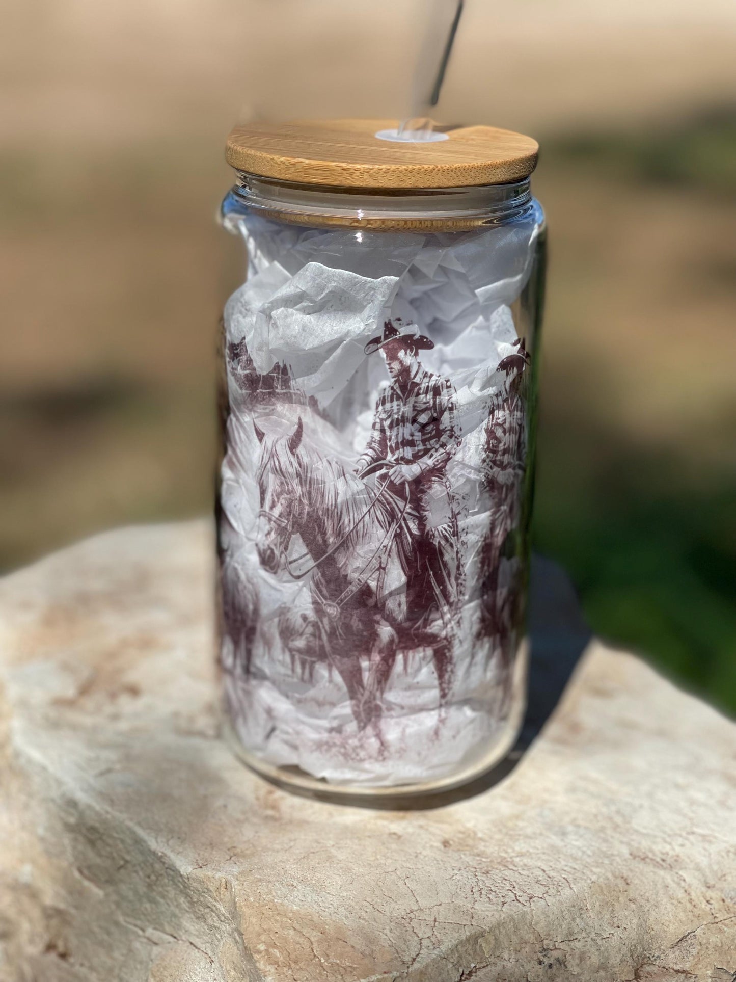 16oz Save A Horse Ride A Cowboy Glass Can